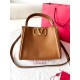 Replica Valentino Alltime Medium Bag Brown Grained Calfskin