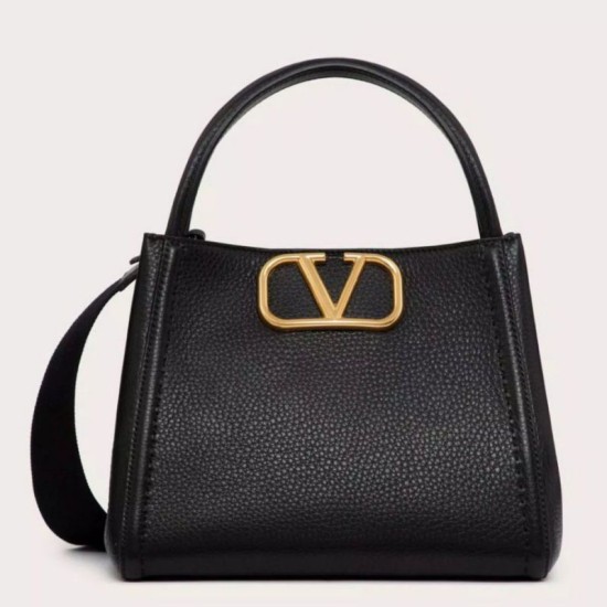 Replica Valentino Alltime Medium Bag Black Grained Calfskin Replica Valentino Alltime Medium Bag Black Grained Calfskin