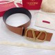 Replica Valentino VLogo Reversible Belt 70mm Brown and Black Calfskin