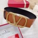 Replica Valentino VLogo Reversible Belt 70mm Brown and Black Calfskin