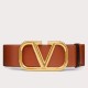 Replica Valentino VLogo Reversible Belt 70mm Brown and Black Calfskin