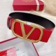 Fake Valentino VLogo Reversible Belt 70mm Black and Red Calfskin Replica