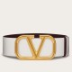 Fake Valentino VLogo Reversible Belt 70mm White and Black Calfskin Replica