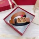 Fake Valentino VLogo Reversible Belt 30mm Brown and Black Calfskin Replica