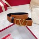 Fake Valentino VLogo Reversible Belt 30mm Brown and Black Calfskin Replica
