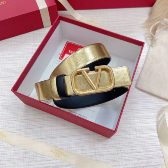 Fake Valentino VLogo Reversible Belt 30mm Black and Gold Metallic Calfskin Replica Replica Valentino VLogo Reversible Belt 30mm Black and Gold Metallic Calfskin