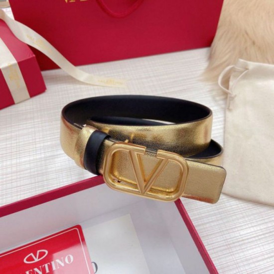 Fake Valentino VLogo Reversible Belt 30mm Black and Gold Metallic Calfskin Replica Replica Valentino VLogo Reversible Belt 30mm Black and Gold Metallic Calfskin