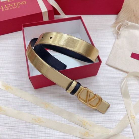 Fake Valentino VLogo Reversible Belt 30mm Black and Gold Metallic Calfskin Replica Replica Valentino VLogo Reversible Belt 30mm Black and Gold Metallic Calfskin