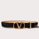 Fake Valentino VLogo Reversible Belt 30mm Black and Gold Metallic Calfskin Replica Replica Valentino VLogo Reversible Belt 30mm Black and Gold Metallic Calfskin