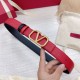 Replica Valentino VLogo Reversible Belt 30mm Black and Red Calfskin