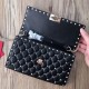 Replica Valentino Rockstud Spike Chain Clutch Black Lambskin