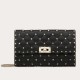 Replica Valentino Rockstud Spike Chain Clutch Black Lambskin