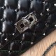Replica Valentino Rockstud Spike Chain Clutch Crinkled Lambskin