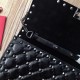 Replica Valentino Rockstud Spike Chain Clutch Crinkled Lambskin