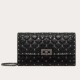 Replica Valentino Rockstud Spike Chain Clutch Crinkled Lambskin