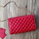 Fake Valentino Rockstud Spike Chain Clutch Red Lambskin Replica