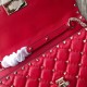 Fake Valentino Rockstud Spike Chain Clutch Red Lambskin Replica