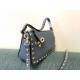 Replica Valentino Rockstud Small Crossbody Bag Blue Grained Calfskin
