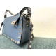 Replica Valentino Rockstud Small Crossbody Bag Blue Grained Calfskin