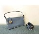 Replica Valentino Rockstud Small Crossbody Bag Blue Grained Calfskin