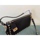 Fake Valentino Rockstud Small Crossbody Bag Black Grained Calfskin Replica