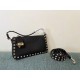 Fake Valentino Rockstud Small Crossbody Bag Black Grained Calfskin Replica