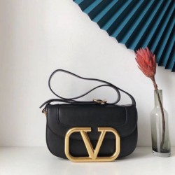 Fake Valentino Supervee Crossbody Bag Black  Replica