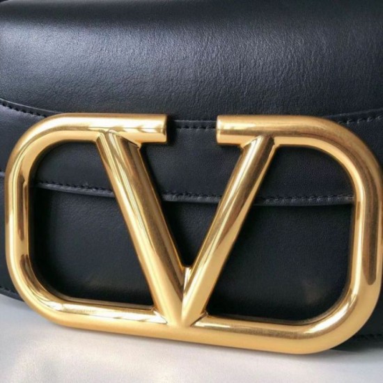 Fake Valentino Supervee Crossbody Bag Black  Replica