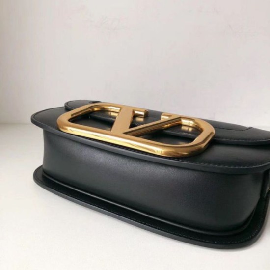 Fake Valentino Supervee Crossbody Bag Black  Replica