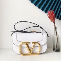 Replica Valentino Supervee Crossbody Bag White 
