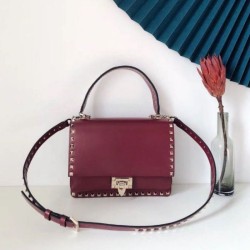 Fake Valentino Rockstud Crossbody Bag Red Calfskin Replica