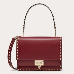 Fake Valentino Rockstud Crossbody Bag Red Calfskin Replica