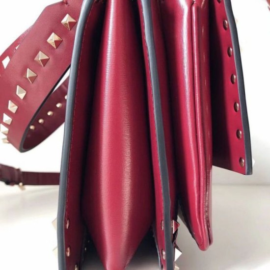 Replica Valentino Rockstud Crossbody Bag Red Calfskin Fake Valentino Rockstud Crossbody Bag Red Calfskin Replica