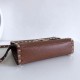 Replica Valentino Rockstud Small Crossbody Bag Brown Grained 