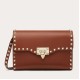 Replica Valentino Rockstud Small Crossbody Bag Brown Grained 