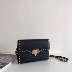 Replica Valentino Rockstud Small Crossbody Bag Black Grained 