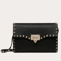 Replica Valentino Rockstud Small Crossbody Bag Black Grained 