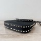 Fake Valentino Rockstud Small Hobo Bag Black Grainy Calfskin Replica