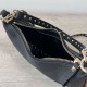 Fake Valentino Rockstud Small Hobo Bag Black Grainy Calfskin Replica