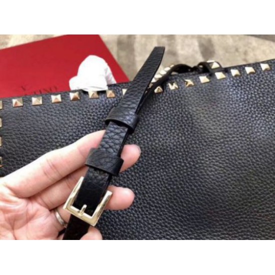 Replica Valentino Black Medium Rockstud Top Handle Bag Replica Valentino Black Medium Rockstud Top Handle Bag