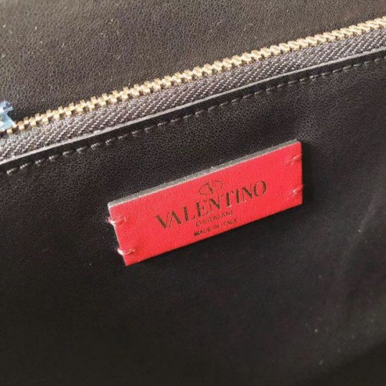 Replica Valentino Small Vring Handbag Black Buffalo 