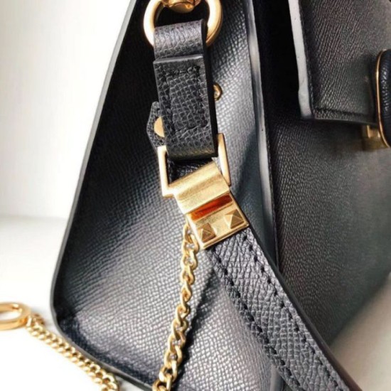 Fake Valentino Small Vsling Handbag Black Grainy Calfskin Replica Replica Valentino Small Vsling Handbag Black Grainy Calfskin
