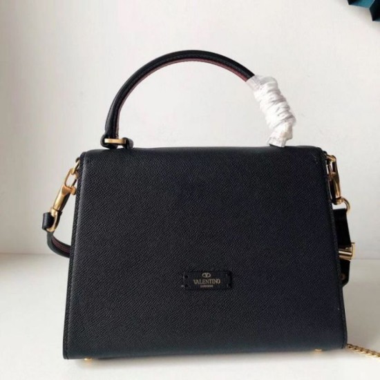 Fake Valentino Small Vsling Handbag Black Grainy Calfskin Replica Replica Valentino Small Vsling Handbag Black Grainy Calfskin