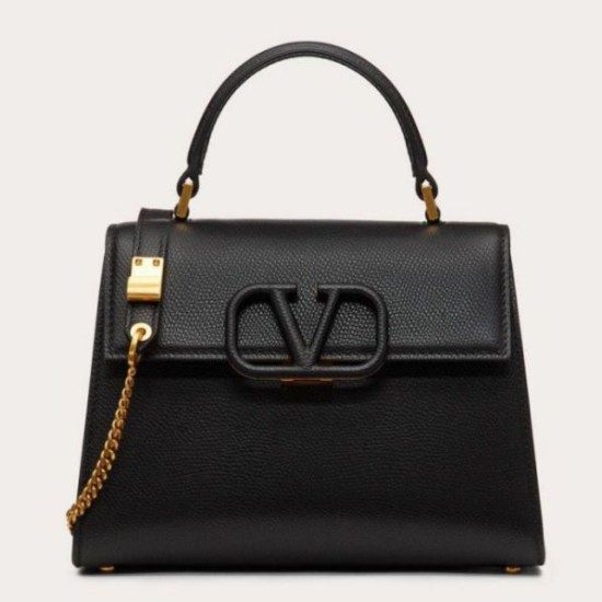 Fake Valentino Small Vsling Handbag Black Grainy Calfskin Replica Replica Valentino Small Vsling Handbag Black Grainy Calfskin