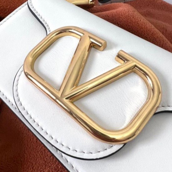 Replica Valentino Loco Small Shoulder Bag White Calfskin