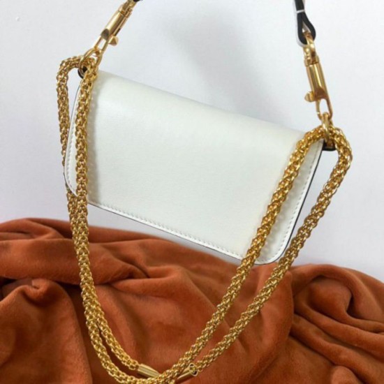 Replica Valentino Loco Small Shoulder Bag White Calfskin