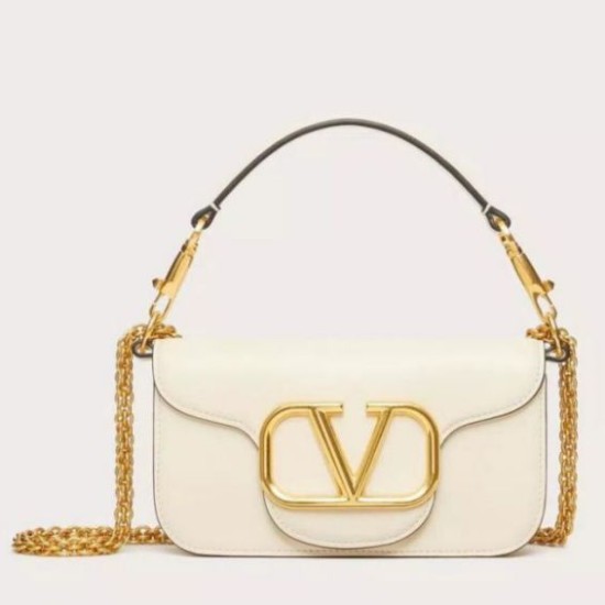 Replica Valentino Loco Small Shoulder Bag White Calfskin