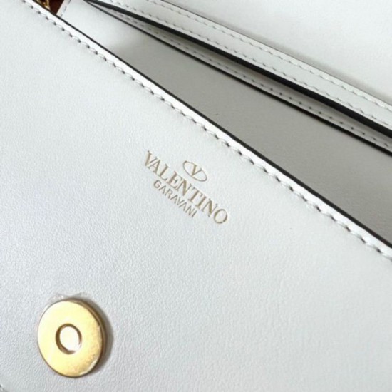 Replica Valentino Loco Small Shoulder Bag White Calfskin