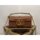 Replica Valentino Loco Large Shoulder Bag Brown Calfskin