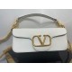Replica Valentino Loco Large Shoulder Bag White Calfskin